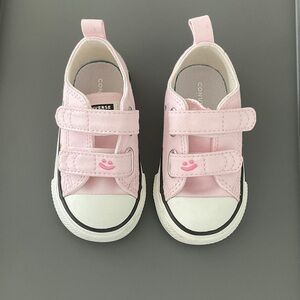 Converse Kids Light Pink Velcro Canvas Sneakers